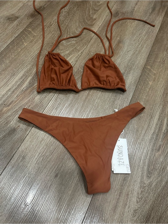 Sundaze Other - Sundaze Rust Brown Triangle Bikini Set